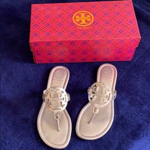 Tory Burch Miller sandal, silver.